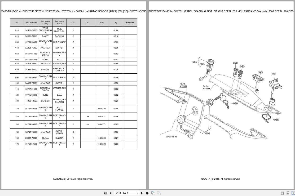 Kubota Tractor M6040DTHNB EC Spare Parts Catalog EN TR (2)
