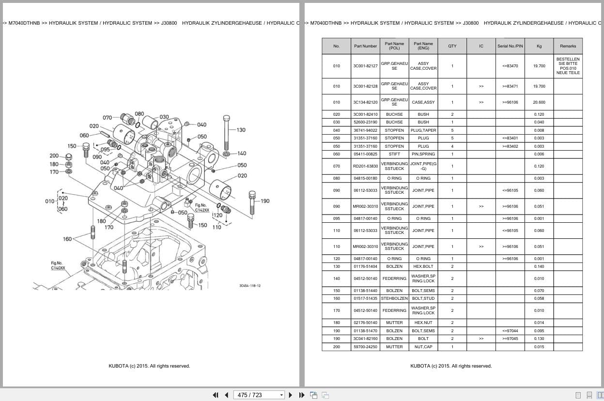 Kubota Tractor M7040DTHNB Parts Catalog EN DE (3)
