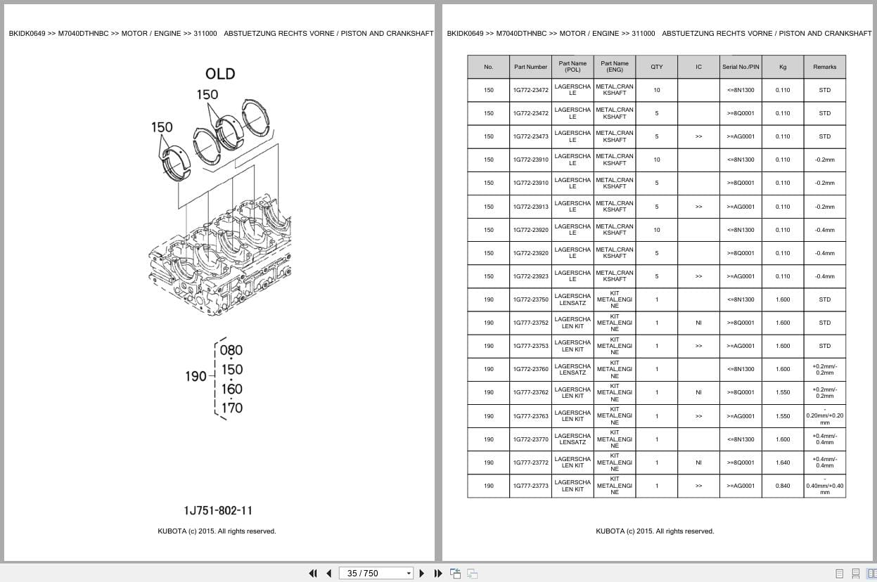Kubota Tractor M7040DTHNBC Parts Catalog EN DE (3)