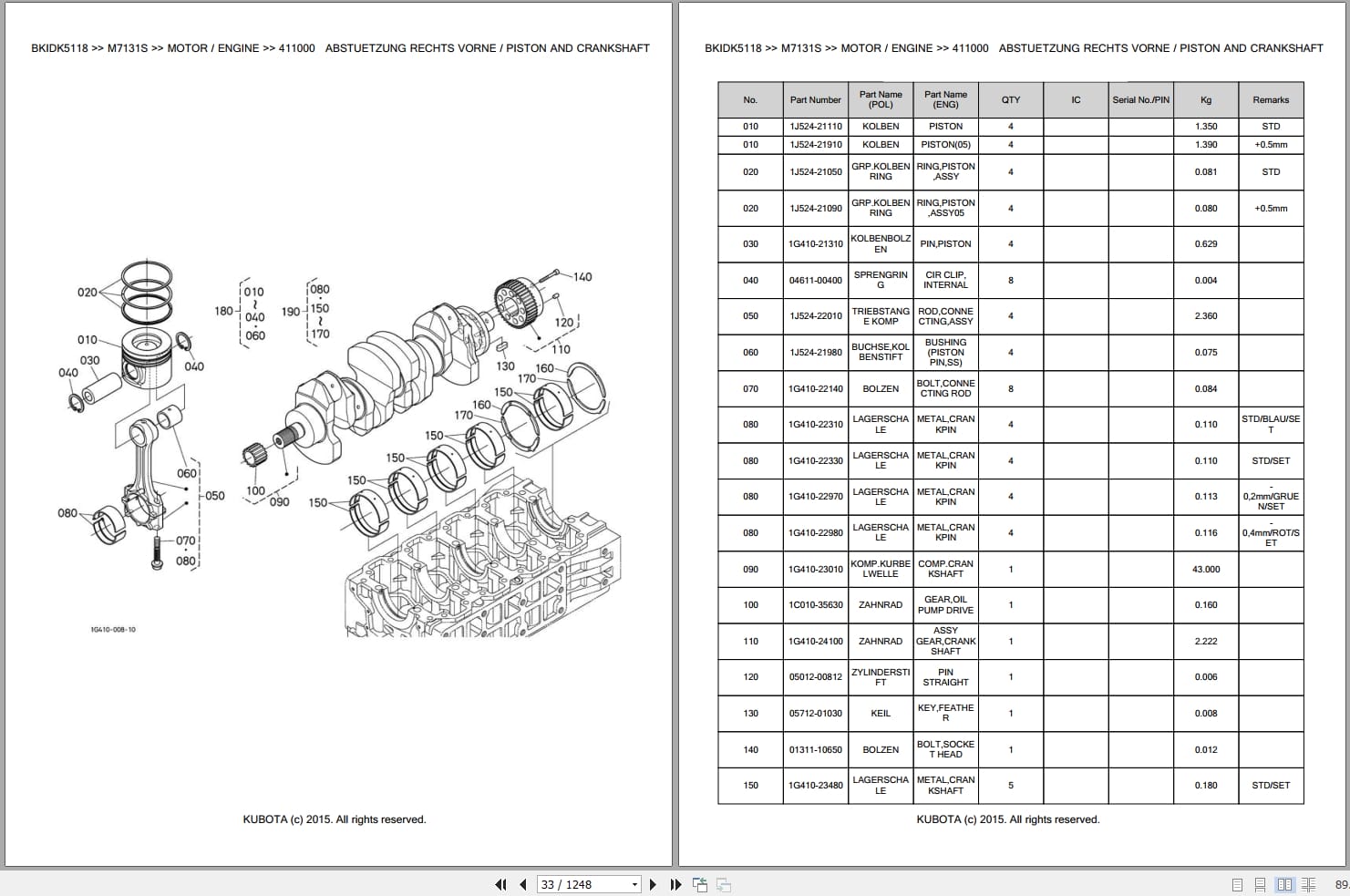 Kubota Tractor M7131S Parts Catalog EN DE (3)