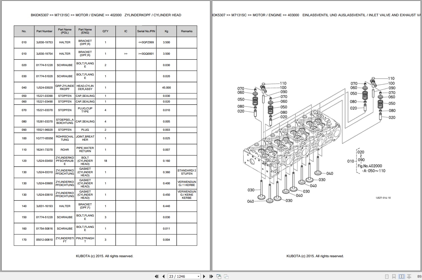 Kubota Tractor M7131SC Parts Catalog EN DE (3)
