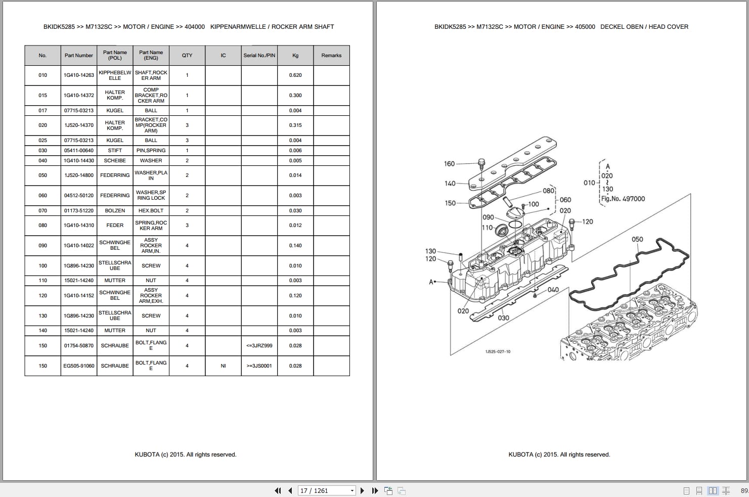 Kubota Tractor M7132SC Parts Catalog EN DE (3)
