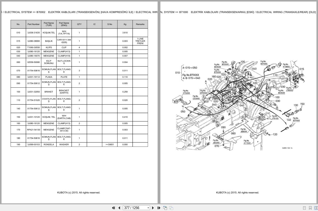 Kubota Tractor M7132SC Spare Parts Catalog EN TR (2)