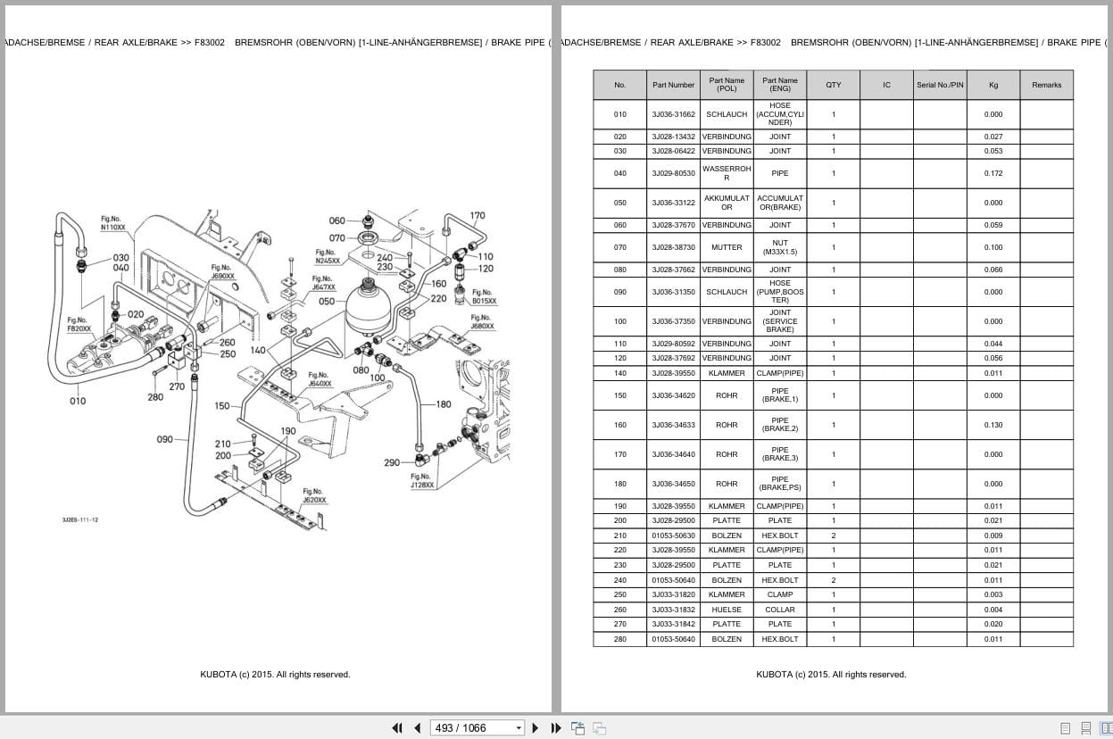 Kubota Tractor M7133S Parts Catalog EN DE (3)
