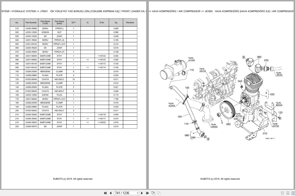 Kubota Tractor M7151P Spare Parts Catalog EN TR (2)