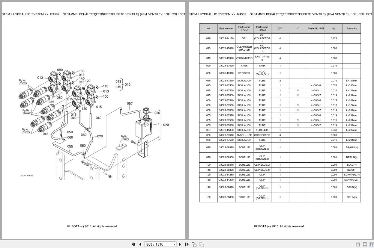 Kubota Tractor M7151PC Parts Catalog EN DE (2)
