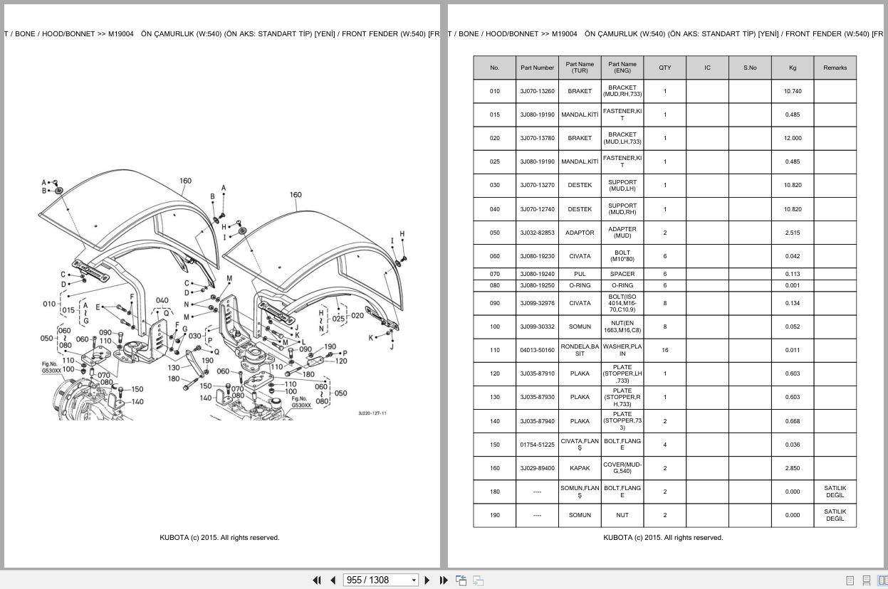 Kubota Tractor M7151PC Spare Parts Catalog EN TR (2)