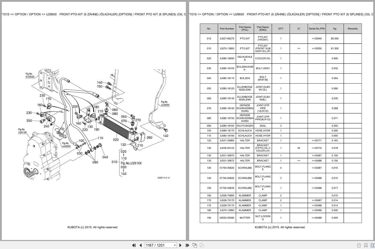 Kubota Tractor M7151S Parts Catalog EN DE (3)