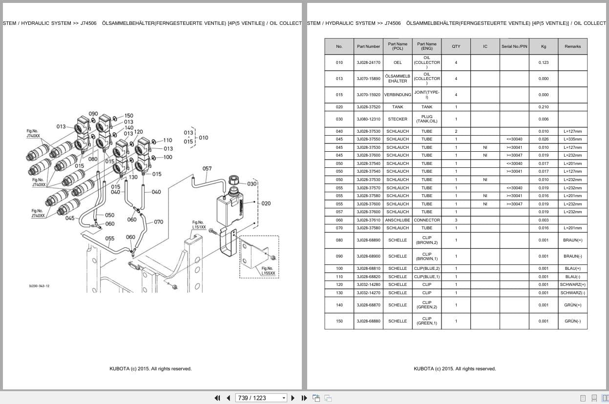 Kubota Tractor M7151SC Parts Catalog EN DE (2)
