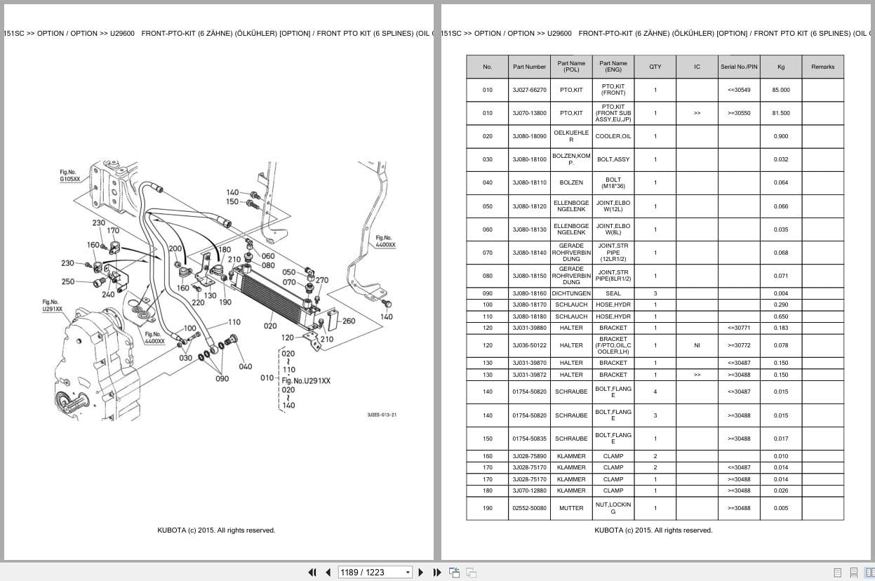 Kubota Tractor M7151SC Parts Catalog EN DE (3)