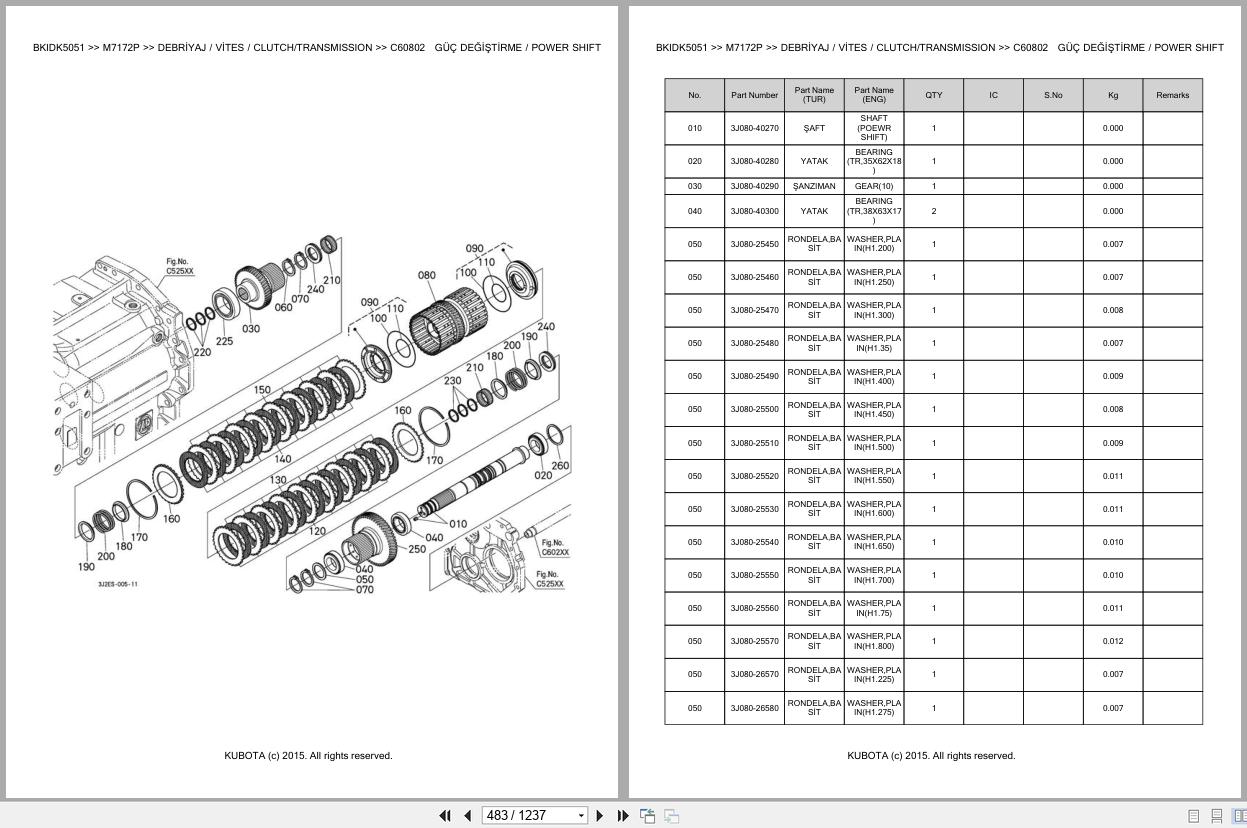 Kubota Tractor M7172P Spare Parts Catalog EN TR (2)