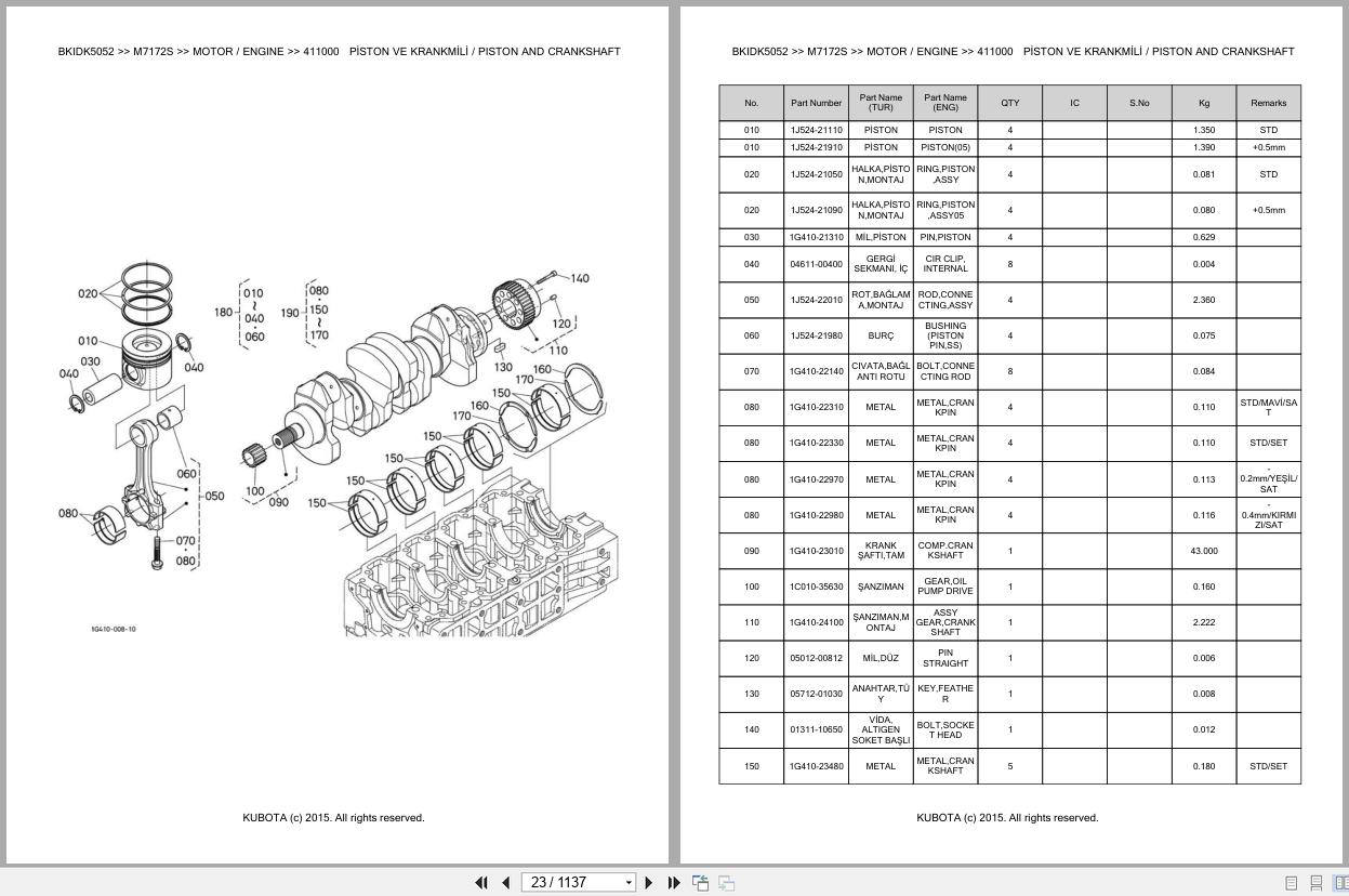 Kubota Tractor M7172S Spare Parts Catalog EN TR (2)