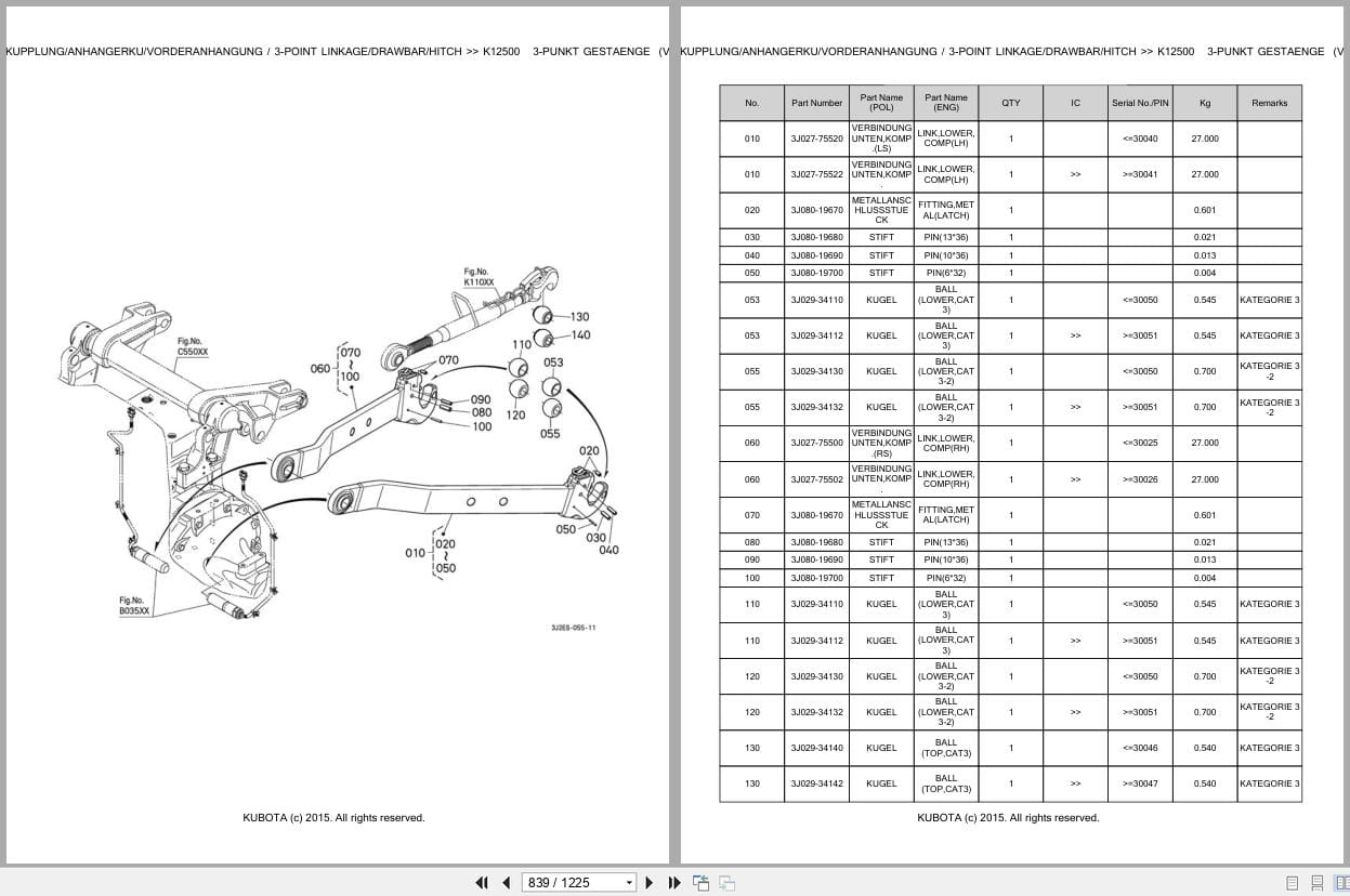 Kubota Tractor M7172SC Parts Catalog EN DE (3)