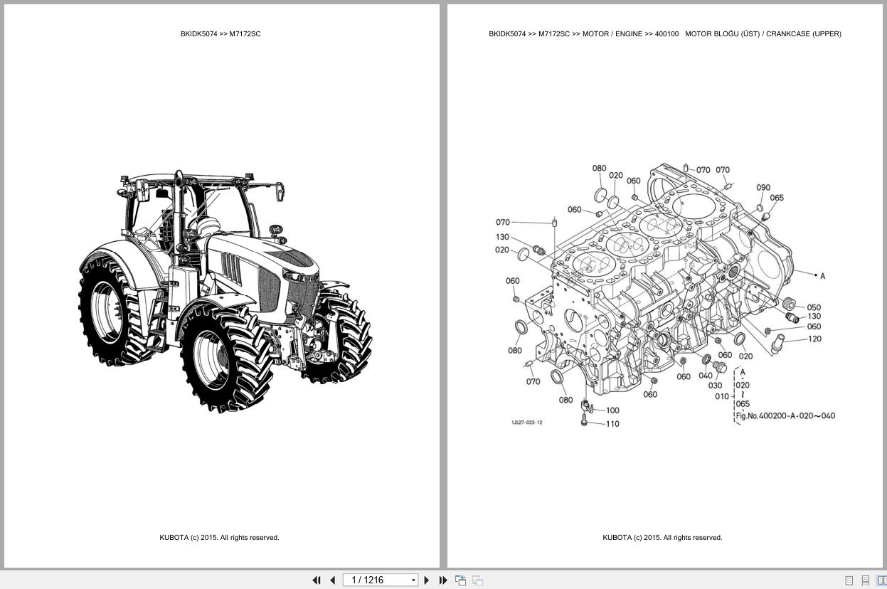 Kubota Tractor M7172SC Spare Parts Catalog EN TR (1)