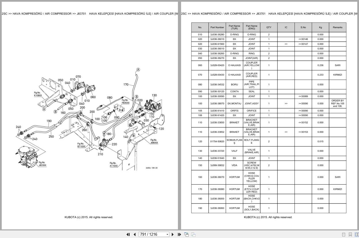 Kubota Tractor M7172SC Spare Parts Catalog EN TR (2)