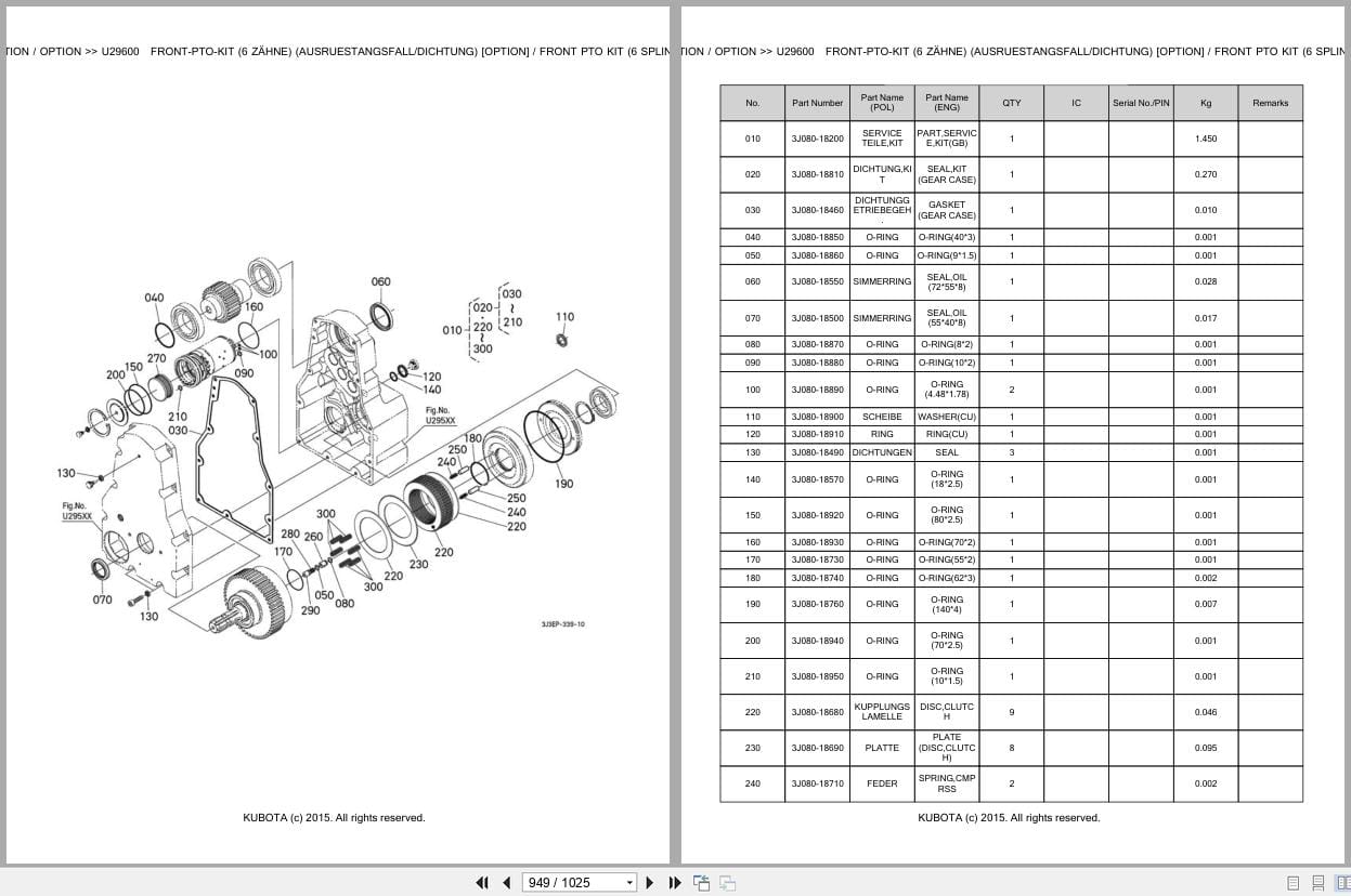 Kubota Tractor M7173P KVT Parts Catalog EN DE (3)