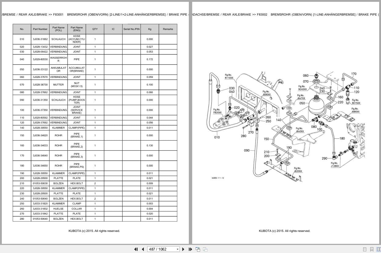 Kubota Tractor M7173S Parts Catalog EN DE (2)