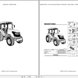 Kubota Tractor M8540DTHNBC Spare Parts Catalog EN TR (1)