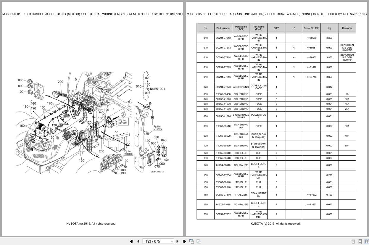 Kubota Tractor M9540DTH Parts Catalog EN DE (3)