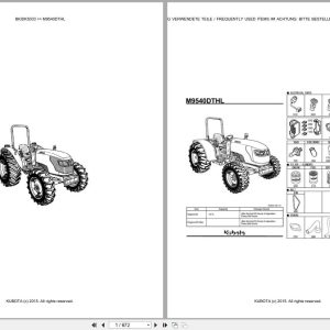 Kubota Tractor M9540DTHL Parts Catalog EN DE (1)