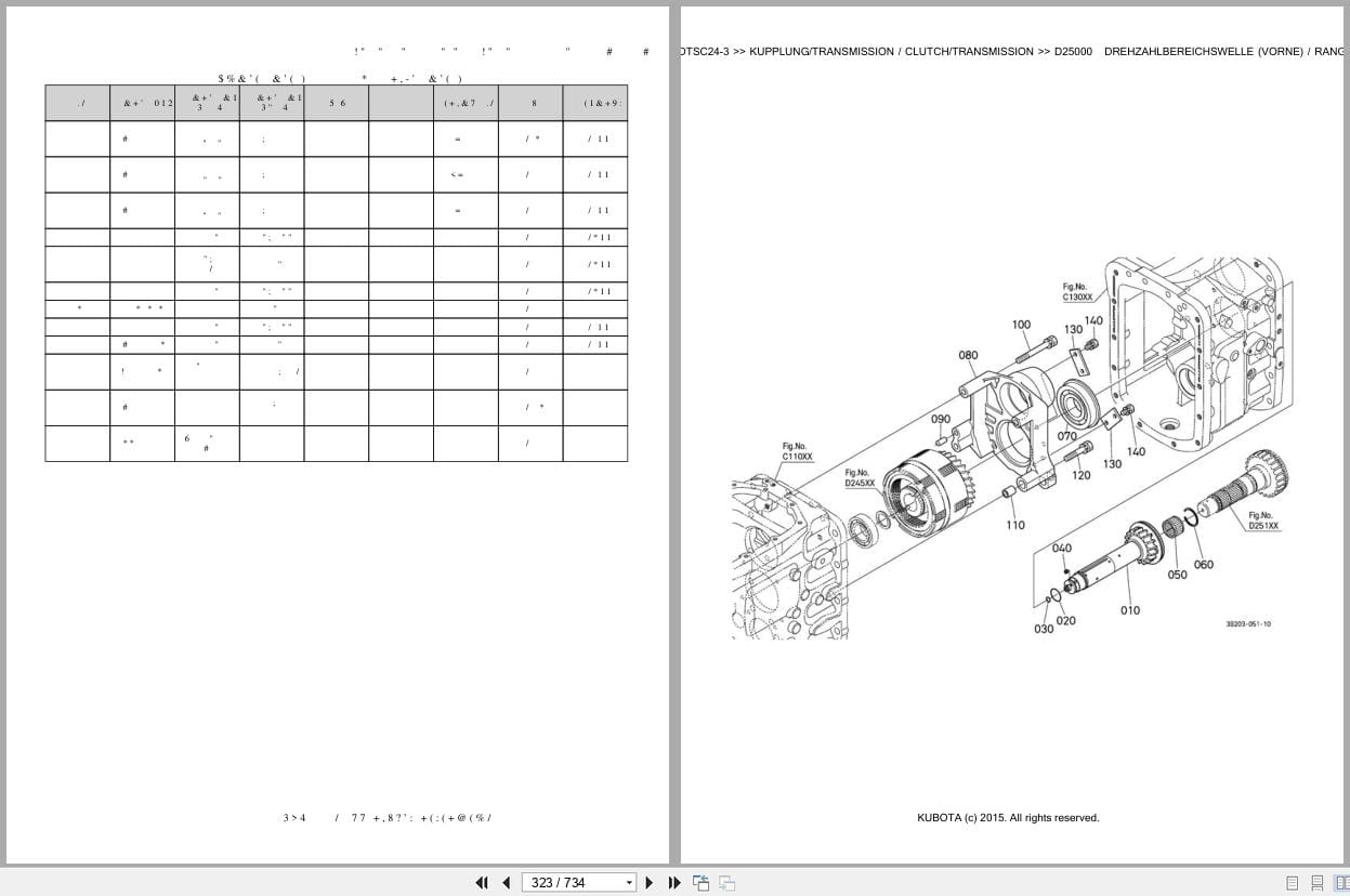 Kubota Tractor M95GXDTSC24 3 Parts Catalog EN DE (2)