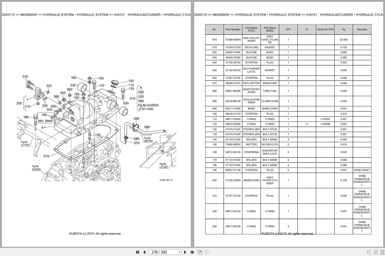 Kubota Tractor MK5000DW Parts Catalog EN DE (3)