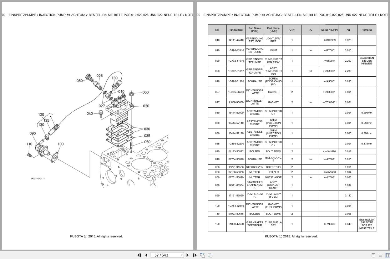Kubota Tractor STV32 Parts Catalog EN DE (2)