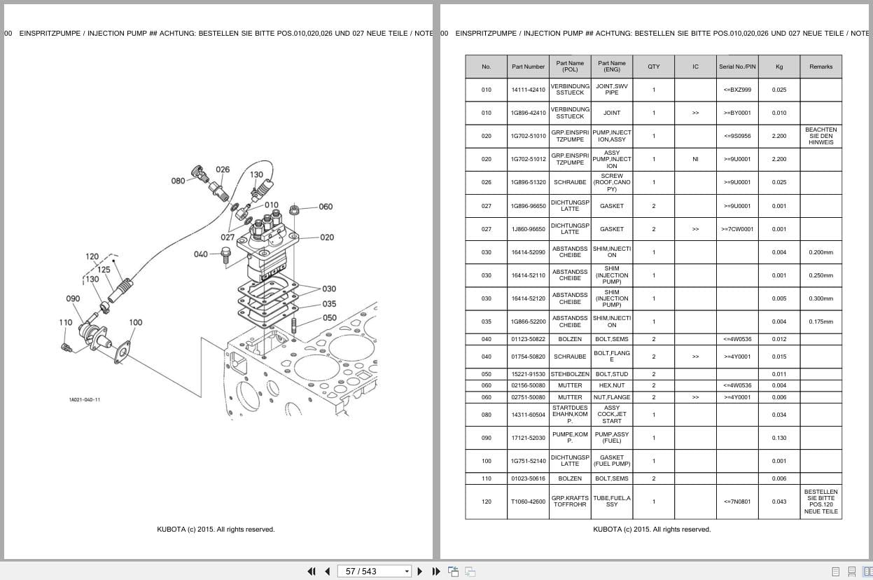 Kubota Tractor STV40 Parts Catalog EN DE (2)
