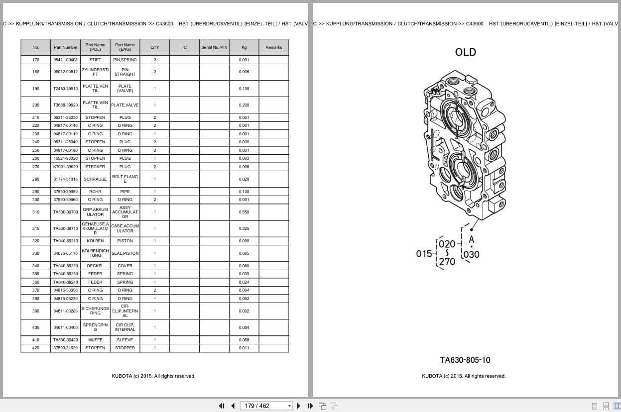 Kubota Tractor STW34C Parts Catalog EN DE (3)