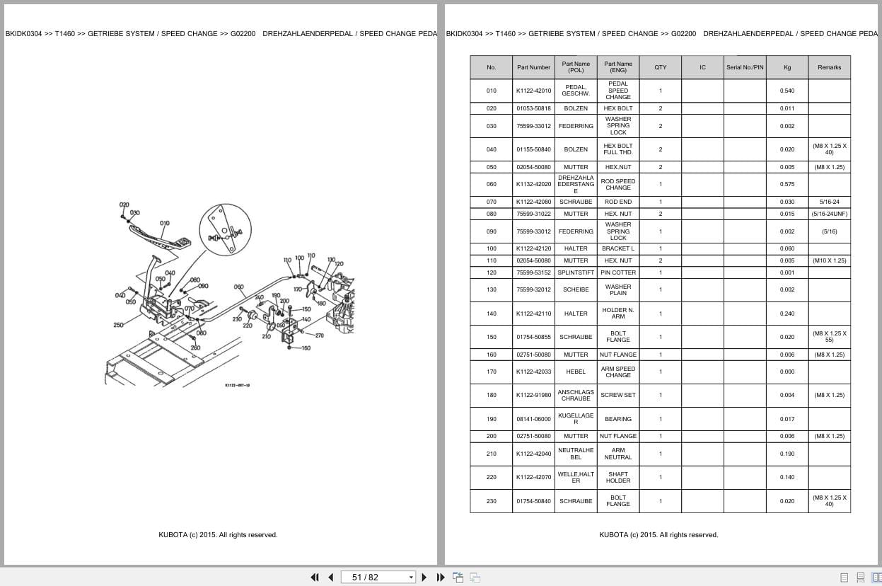 Kubota Tractor T1460 Parts Catalog EN DE (3)
