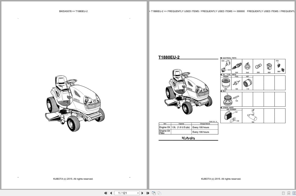 Kubota Tractor T1880EU 2 Parts Catalog EN DE (1)