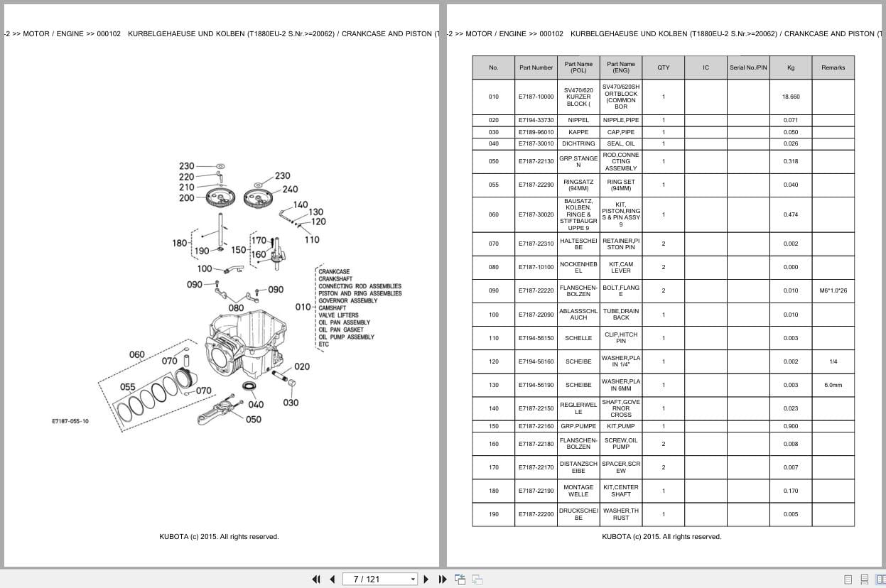 Kubota Tractor T1880EU 2 Parts Catalog EN DE (2)