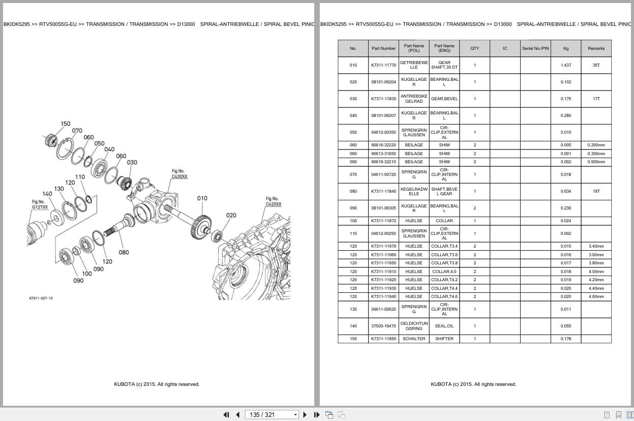 Kubota Utility Vehicle RTV500S5G EU Parts Catalog EN DE (3)