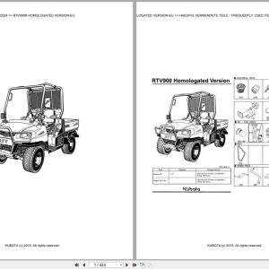 Kubota Utility Vehicle RTV900R Homologated Version EU Parts Catalog EN DE (1)