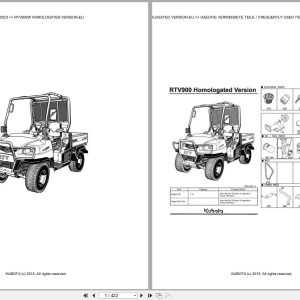 Kubota Utility Vehicle RTV900W Homologated Version EU Parts Catalog EN DE (1)