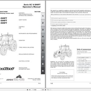 Landini Tractor 6 120C 6 130C 6 140C V Shift RP68 Operators Manual 6610036A1 2016 (1)