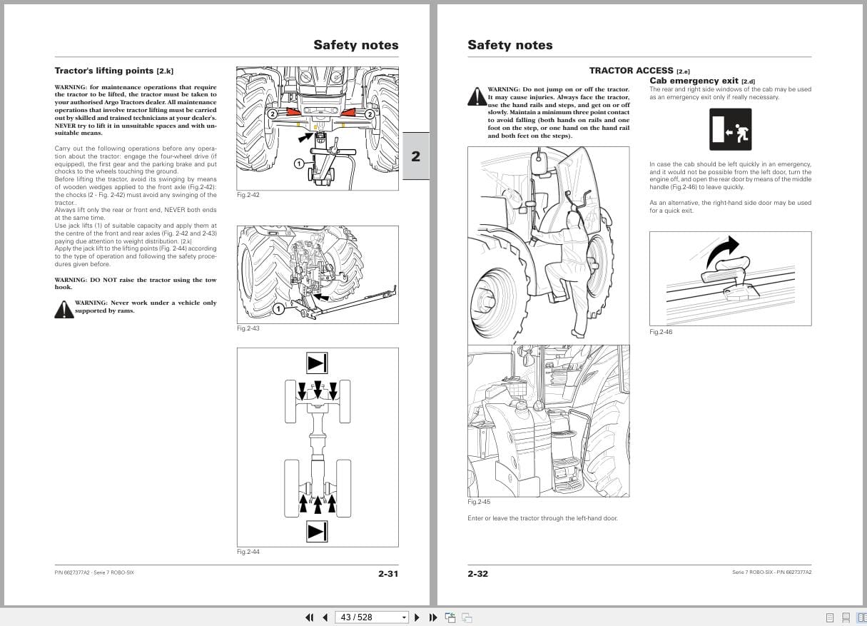 Landini Tractor 7 160 To 7 230 Robo Six RPE4 Operators Manual 6627377A2 2017 (2)