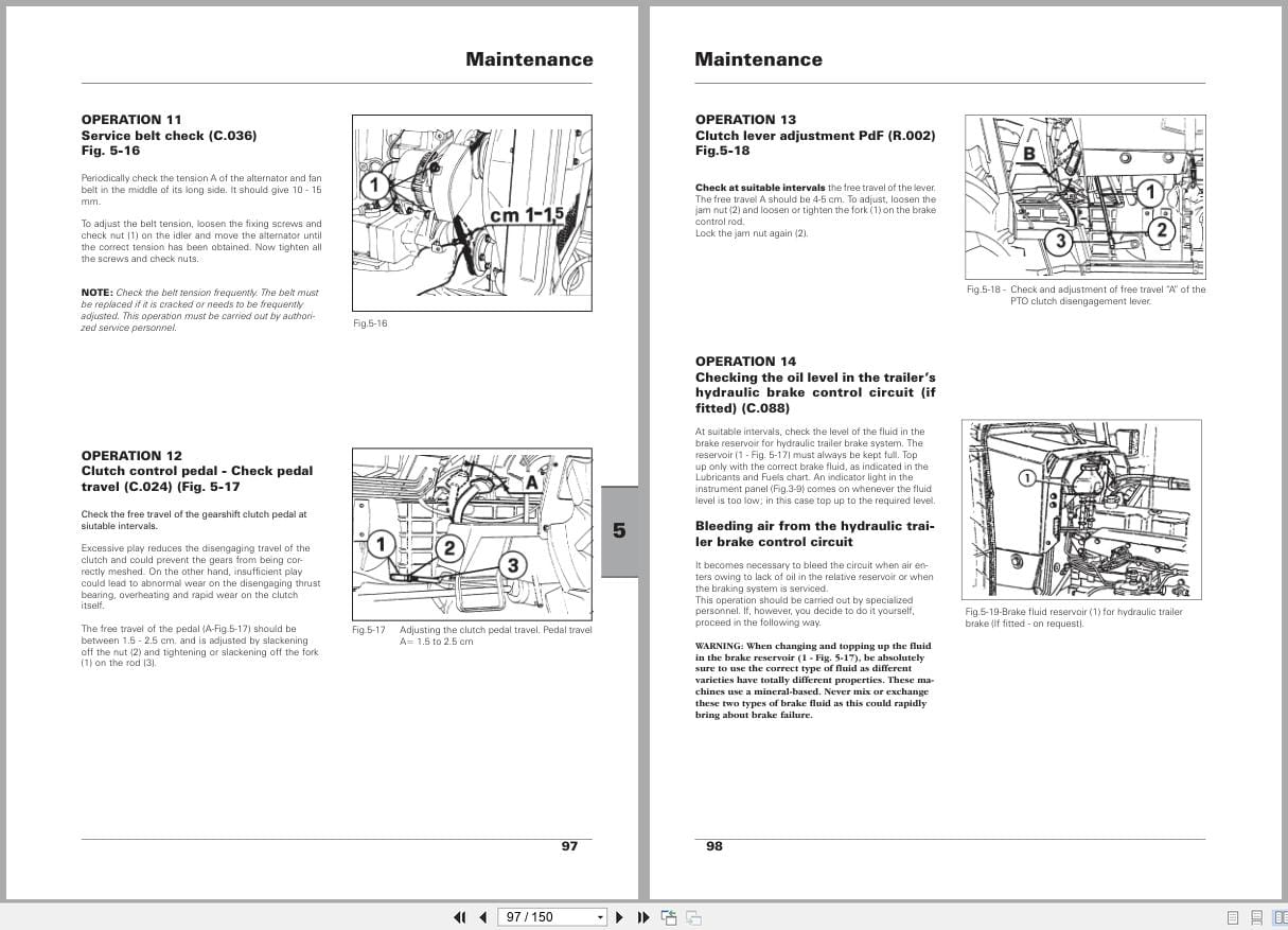 Landini Tractor Atlantis DT85 Transporter RT61 Operators And Maintenance Manual 6520962M3 2013 (2)