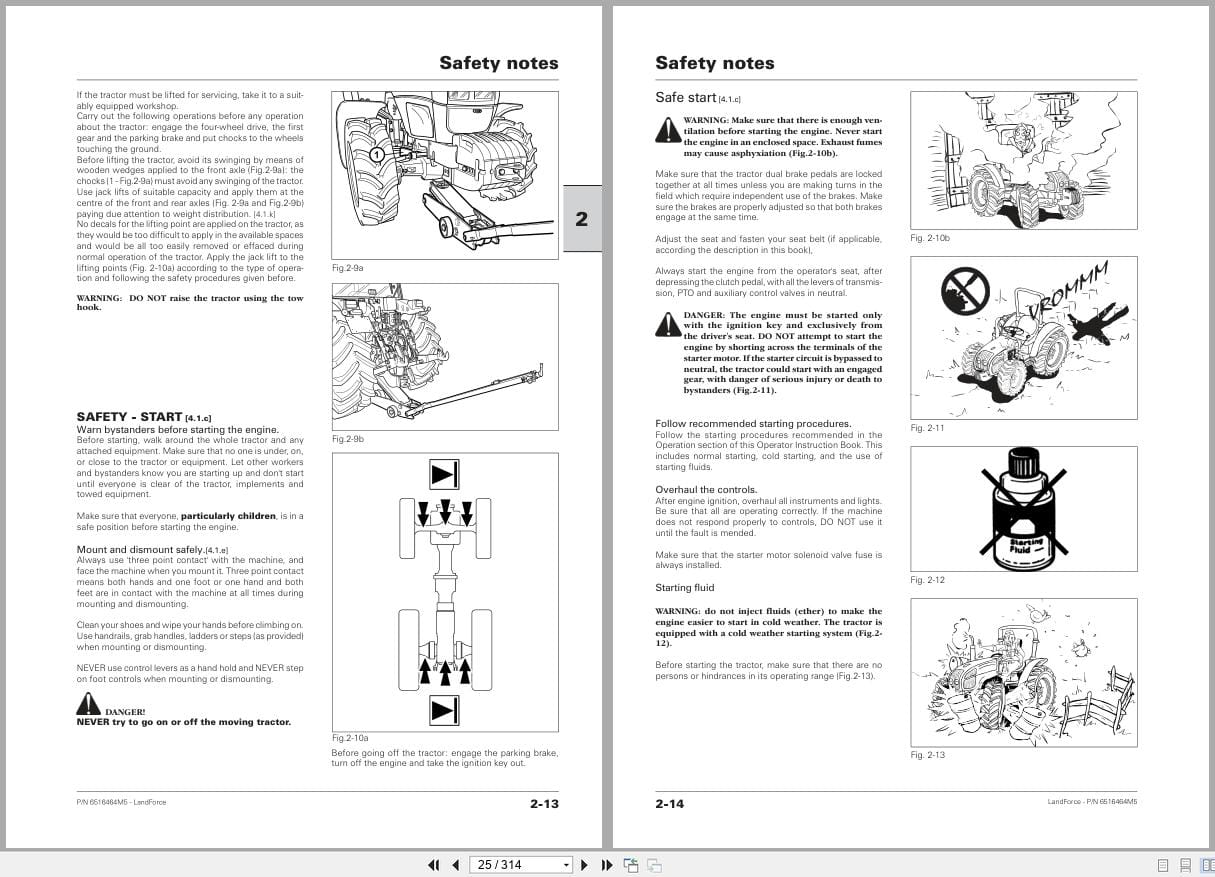 Landini Tractor LandForce 115 125 RT70 Operators And Maintenance Manual 6516464M5 2015 (2)