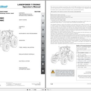 Landini Tractor Landpower 160 180 T Tronic RP78 EPA Operators Manual 6704017A2 2024 (1)