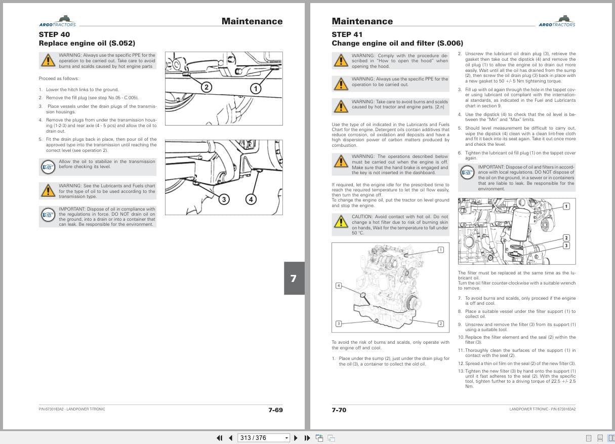 Landini Tractor Landpower 160 180 T Tronic RP78 Operators Manual 6730163A2 2024 (2)
