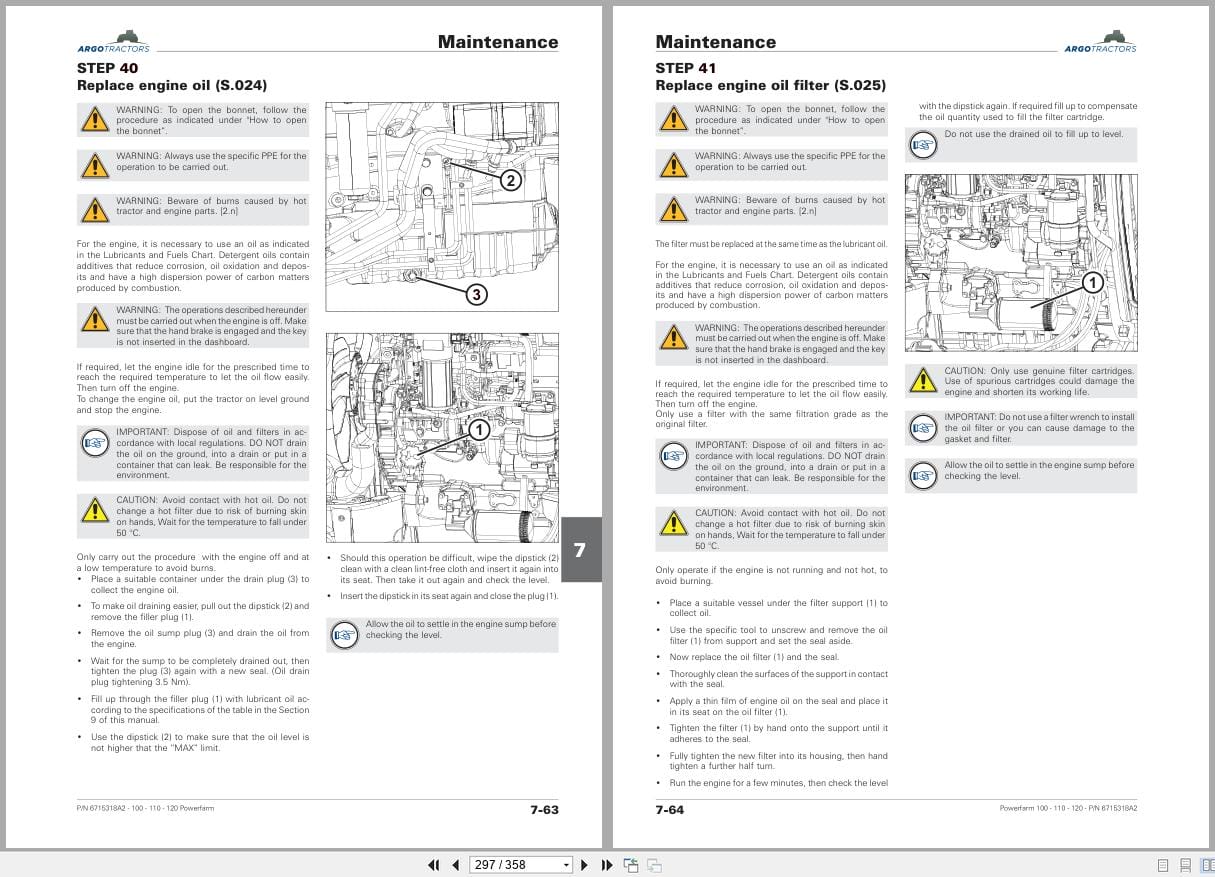 Landini Tractor Powerfarm 100 110 120 RP23 Operators Manual 6715318A2 2022 (2)