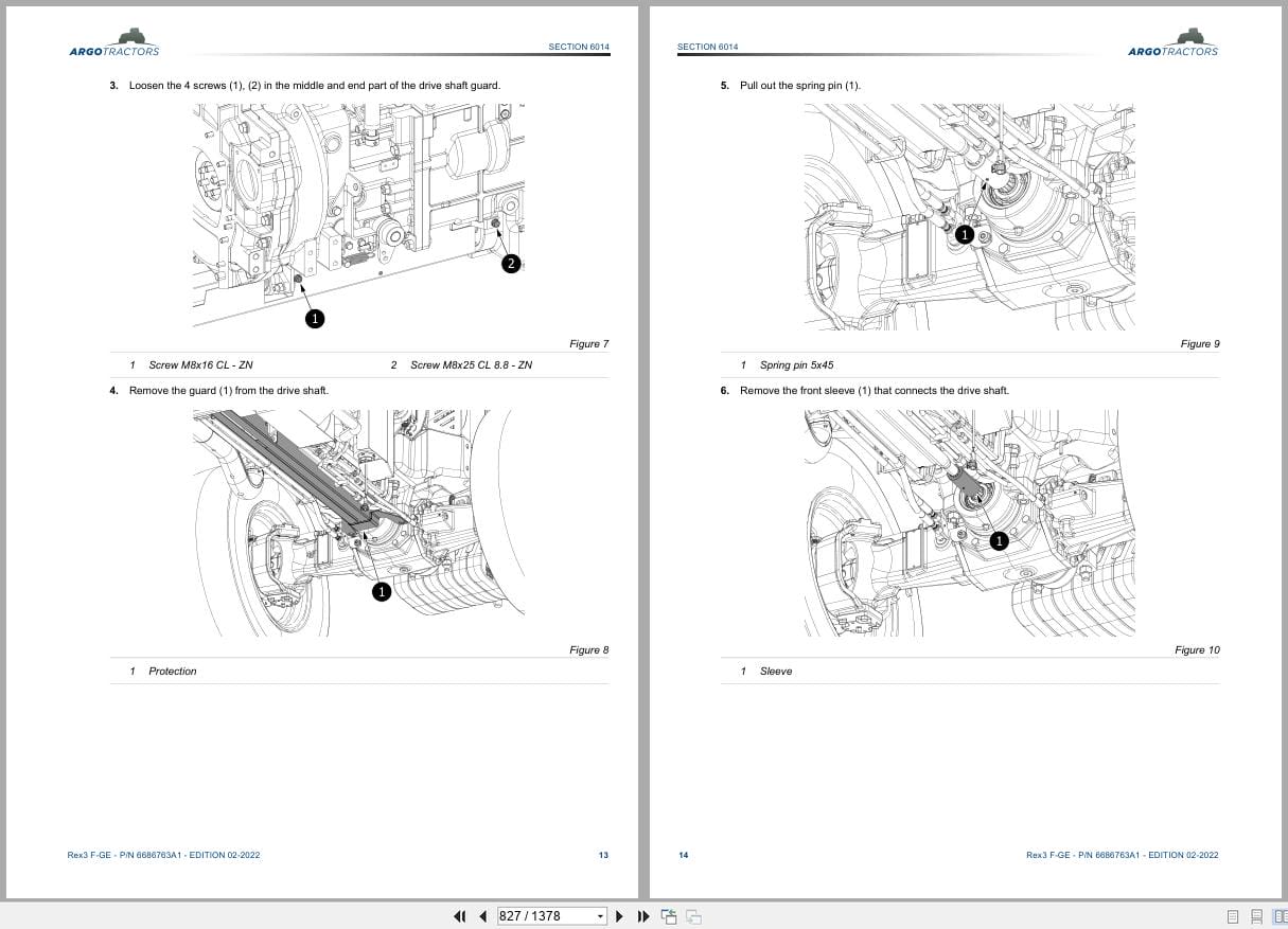 Landini Tractor Rex 3 F GE 3 060 3 070 3 080 RS61 Service Manual 6686763A1 2022 (2)