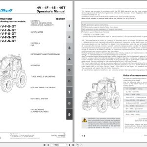 Landini Tractor Rex 4V 4F 4S 4GT RP5D Operators Manual 6736853A1 2024 (1)