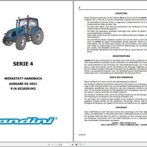 Landini Tractor Series 4 Workshop Manual 6526591M3 2021 DE (1)