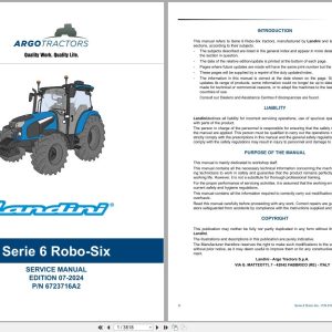 Landini Tractor Series 6 Robo Six RP6D Service Manual 6723716A2 2024 (1)