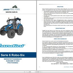 Landini Tractor Series 6 Robo Six Workshop Manual 6735446A2 2024 DE (1)