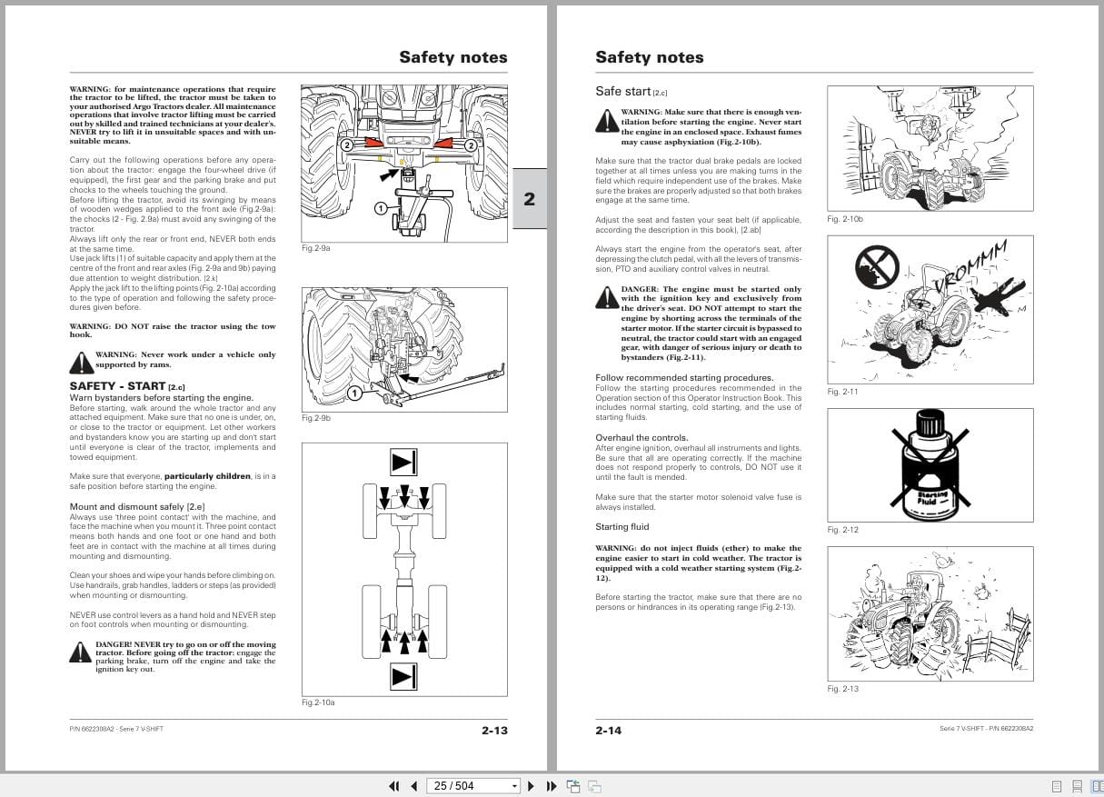 Landini Tractor Series 7 7 180 7 200 V Shift RPE5 Operators Manual 6622308A2 2017 (2)