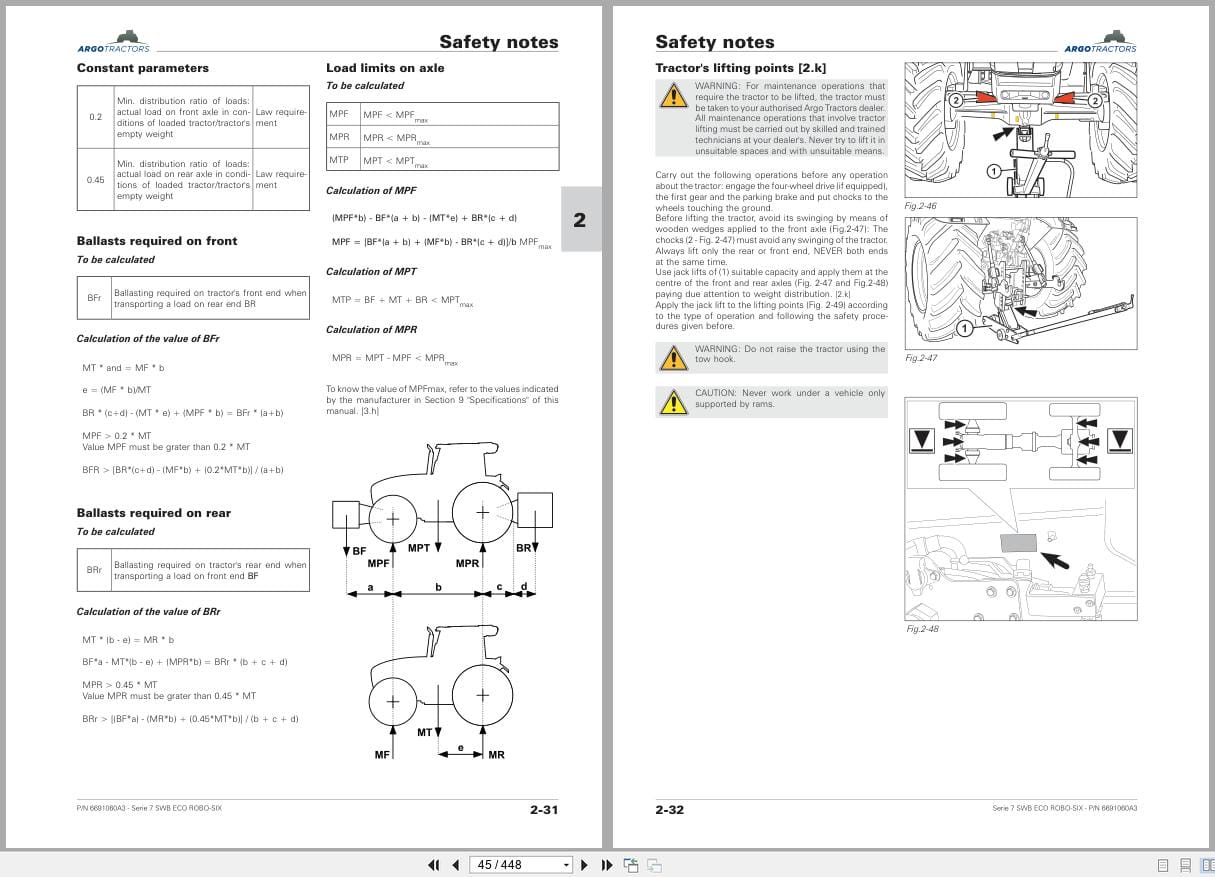 Landini Tractor Series 7 SWB Robo Six RPD8 ECO Operators Manual 6691060A3 2023 (2)