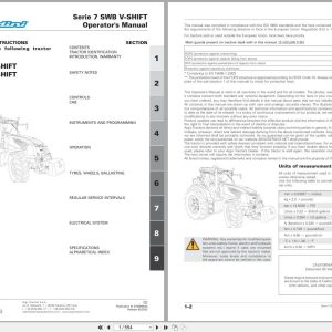 Landini Tractor Series 7 SWB V SHIFT RPD8 CVT Operators Manual 6720609A3 2022 (1)